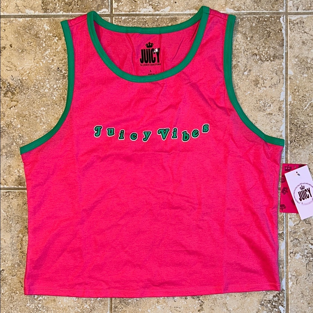 Juicy Couture Pink Top with Green Accents